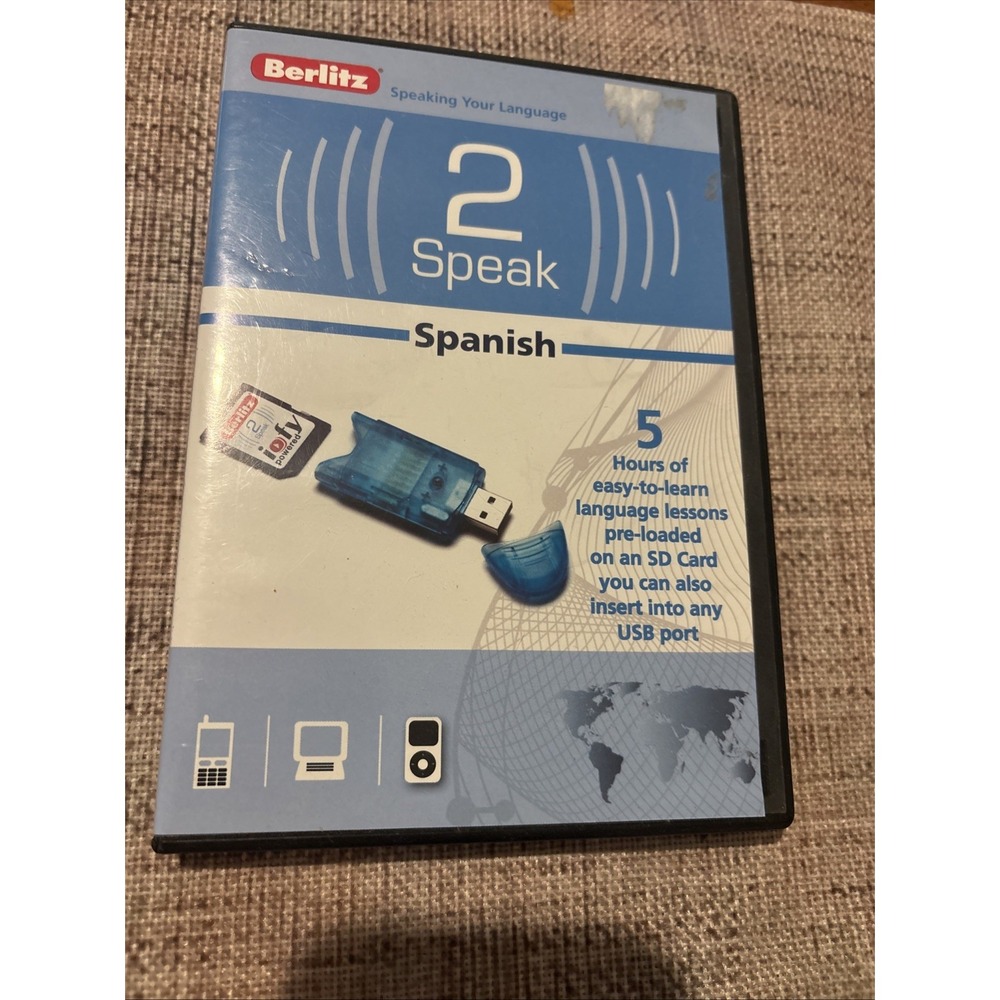 Berlitz 2 Speak Spanish USB SD Card Language Learning Set with Manual